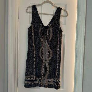 Free People Black and Gold Beaded Mini Dress - Size XS
